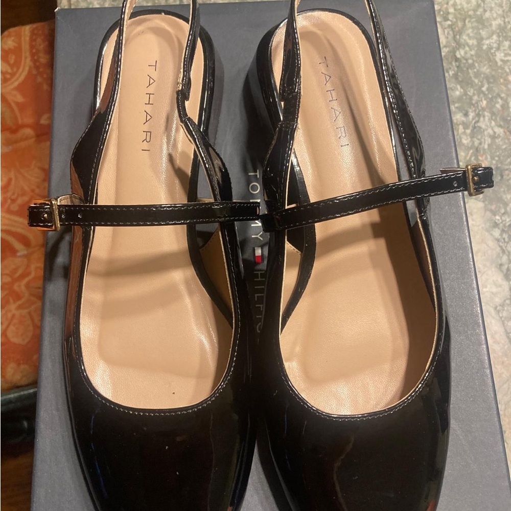 Tahari Black Patent Leather Heels